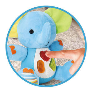 צעצועים חינוכיים אינטראקטיביים צעצועים חינוכיים צעצוע אור ממולאים חיות ג 'ירפה דינוזאור עם 3 כפתורי כיף מתנה הטובה ביותר לילדים - Product Image 4