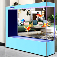 Aquarium sur pied en verre ultra-transparent 2026 avec pompes à eau intégrées, grand modèle pour salon