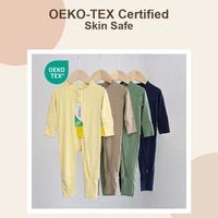 Pyjamas pour nouveau-nés en Tencel Modal, fermeture magnétique, logo personnalisé, vente en gros, doux et naturel, directement de l'usine