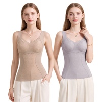 Débardeur Thermique Sans Coutures en Velours Allemand pour Femme – Gilet Rembourré Chaud d'Hiver, Sous-vêtement Thermique Ajusté