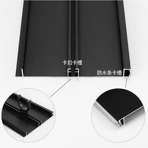 Battiscopa in alluminio con profilo in argento nero di alta qualità 8cm 10cm 11cm 12cm pannello di <span class=keywords><strong>zoccolo</strong></span> in alluminio per <span class=keywords><strong>cucina</strong></span> - Product Image 6