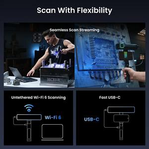 Revopoint Metro Y PRO 3D Laser <b>Scanner</b> 3D <b>Printer</b> Aluminum 34 Blue Cross Laser Lines Wireless Handheld Scan 0.01mm New 1 Year - Product Image 3