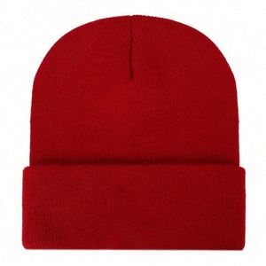 100% Acrylic Solid Color Plain Knitted Beanie Hat with Custom Logo Embroidery Wholesale From Manufacturers - Product Image 6