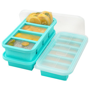 Custom Silicone <b>Freezer</b> Molds Reusable Soup Storage Containers for Meal Prep, Leftovers & Baby Food - Product Image 1