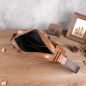 Borsa Vintage 9001 a tracolla in pelle di vacchetta in vera pelle da uomo a spalla singola <span class=keywords><strong>Messenger</strong></span> nuova per il commercio transfrontaliero - Product Image 4