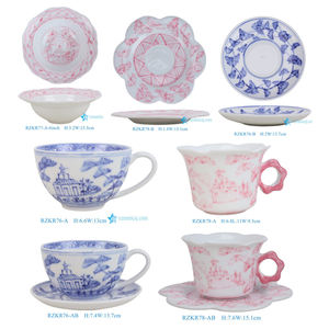 RZKR75-A-8inch-10inch de vaisselle en céramique verte <span class=keywords><strong>et</strong></span> blanche peinte à la main de haute qualité - Product Image 4