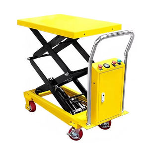 Carretilla elevadora semieléctrica uni-silenciosa de 1000KG, elevador de tijera de alta resistencia, nueva bomba de Motor, mesas elevadoras de acero para motor DPS1000 - Product Image 1