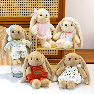 Niedliches Anne-Kaninchen-Plüschtier, weiches Stofftier, Hasenpuppe für Mädchen zum Kuscheln und Schlafen – Geburtstagsgeschenk - Product Image 1