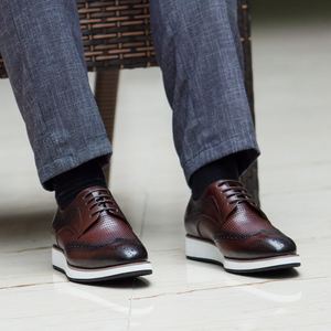 1937-5 <span class=keywords><strong>Scarpe</strong></span> Formali da Uomo Fatte a Mano <span class=keywords><strong>in</strong></span> Vera <span class=keywords><strong>Pelle</strong></span>, Traspiranti con Lacci, <span class=keywords><strong>Scarpe</strong></span> Eleganti Oxford per Feste - Product Image 5