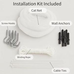 Rete di Sicurezza per <span class=keywords><strong>Balcone</strong></span> ClearView per Animali Domestici - <span class=keywords><strong>Protezione</strong></span> Anti-Caduta per <span class=keywords><strong>Gatti</strong></span> in Nylon ad Alta Trasparenza, Maglia 30x30mm, Anti-Fuga per Casa - Product Image 5