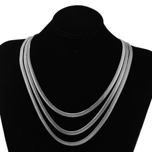 2026 New Simple <b>Titanium</b> Steel Snake <b>chain</b> Collarbone Necklace Silver Plated Popular Design Unisex's Necklaces Fashionable Jewel - Product Image 2