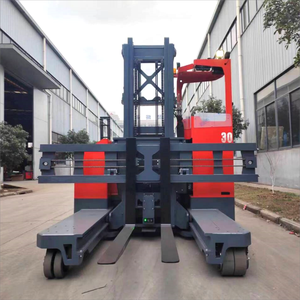 व्यापक 4 दिशात्मक फोर्कलिफ्ट 8 मीटर उठाने की ऊंचाई लंबी सामग्री हैंडलिंग उपकरण 3 4 टन बैठे ऑपरेशन ठोस यू व्हील 4 फोर्क्स - Product Image 4