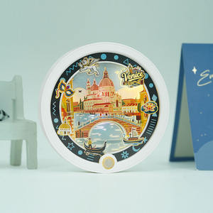 Offre d'usine Souvenir cadeau <span class=keywords><strong>venise</strong></span> la ville <span class=keywords><strong>de</strong></span> l'eau 3D papier découpé LED veilleuse réfrigérateur aimant pour décoration livraison directe - Product Image 2