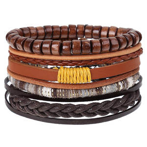 Pulsera <span class=keywords><strong>de</strong></span> cuero multicapa para mujer y hombre, brazalete <span class=keywords><strong>de</strong></span> amor, joyería - Product Image 4