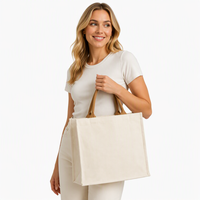 Sac fourre-tout en toile personnalisé avec motif palmier 2026 YCH pour mariage en destination, sac cadeau tropical personnalisé pour cadeau de demoiselle d'honneur