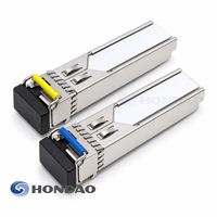 Par de Transceptores SFP de 1.25Gbps 1310/1550nm WDM de Fibra Única LC DDM para Redes Gigabit Ethernet