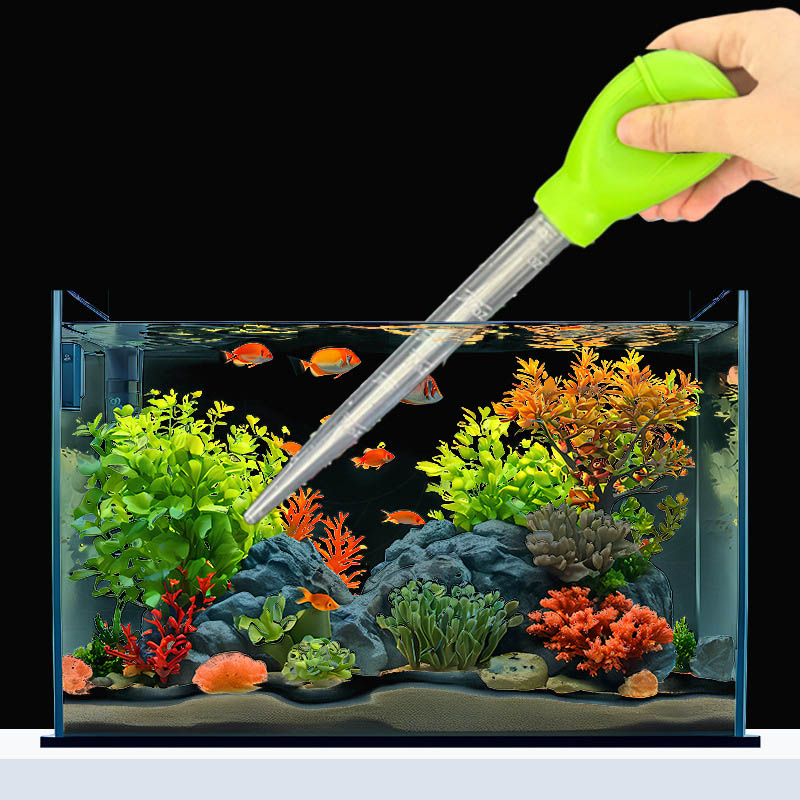 cleaning fish tank accessories AQUANEAT Tools, Fish Tank Cleaner,Fish Tank Siphon, Supply AG Safe and convenient to use with external switch Aquarium Accessories Clean Tool for