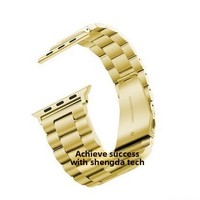 Bracelet en acier inoxydable à trois maillons avec fermoir à ardillon pour Apple Watch Series 10 et 11