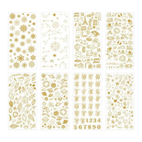 Autocollant estampage or cachet de la poste lettre étoiles décoration manuel Journal Journal DIY décoratif dorure téléphone autocollant