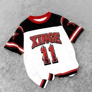 เสื้อยืดทรงบ็อกซี่แบบแห้งเร็วสำหรับทีมกีฬา ปี 2026 ดีไซน์ใหม่พร้อมโลโก้และหมายเลขทีม  สำหรับใส่เล่นกีฬา  แฟชั่นสตรีทแวร์  สำหรับนักกีฬามหาวิทยาลัยและการฝึกซ้อม  แบบยูนิเซ็กซ์ - Product Image 3