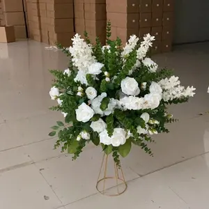 Bola de Flores Artificiales de 70 cm, Eucalipto, Hortensia, Rosa, Esfera Floral Artificial de Alta Calidad con Soporte Geométrico para Decoración de Bodas - Product Image 2