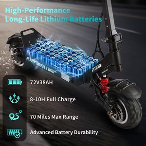 2026 New E Scooter High Power 100km/h <b>72V</b> <b>Battery</b> NUTT Dual-Piston Hydraulic Brakes EXA Adjustable Damping Hydraulic Suspension - Product Image 4