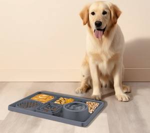 Silicone Slow Food Training Lamber Pad para Cat <span class=keywords><strong>Dog</strong></span> <span class=keywords><strong>Magic</strong></span> Food Grade Lamber Tigela Ventosa Pet Tigelas - Product Image 2