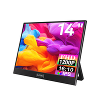 Monitor Portátil IPS Delgado de 14 Pulgadas, FHD 1200P, Pantalla para Juegos y Trabajo, Amplio Ángulo de Visión, Venta al Por Mayor