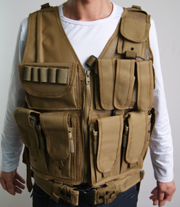 Gilet tactique multi-usages respirant pour homme TV08 – Gilet d'été en maille marron kaki vert pour le camping, les sports de combat et les jeux - Product Image 4