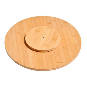 Natural Bamboo Smooth <b>Cake</b> <b>Stand</b> Can Be <b>Rotated</b> 360 degrees- Suitable For Wedding Party Restaurant - Product Image 4