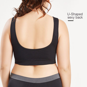 Reggiseno donna <span class=keywords><strong>taglie</strong></span> <span class=keywords><strong>forti</strong></span> Top donna Casual tinta unita morbido allenamento sportivo completo reggiseno Top - Product Image 3