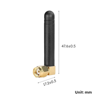 Antena Monopole 433MHz 510MHz RP-SMA Male Omni Whip Karet 3dBi Jangkauan Jauh Indoor Outdoor Rf Antenna