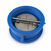 Clapet anti-retour à double plaque en fonte ductile pour conduite d'eau de protection incendie