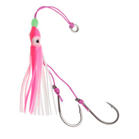 Lure de pêche à la traîne en PVC de 5 cm, plusieurs couleurs, jupe de poulpe en plastique souple artificiel, calmar lumineux pour la pêche en eau salée et en rivière