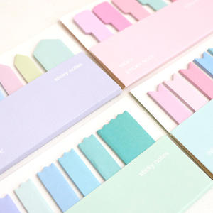 Meilleures ventes : Marque-<span class=keywords><strong>pages</strong></span> autocollants blancs mignons à dégradé, avec index et notes adhésives, bloc-notes mémo - Product Image 4