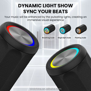 Haut-parleur extérieur portable avec RGB LED Lights Edition TWS Tangle Free Lanyard Compact Body Effets d'éclairage colorés - Product Image 3