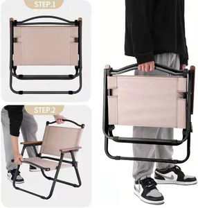 كرسي تخييم كيرميت بالجملة، كرسي تخييم خفيف الوزن قابل للطي للاستخدام الخارجي وسهل الحمل - Product Image 4