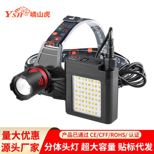 Lampe frontale rechargeable haute intensité 10000mAh LED lumière blanche pour camping, pêche, extérieur, portable avec longue autonomie - Product Image 2