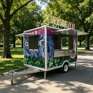 Coffee <b>Bakery</b> Mobile Food Snack Cart Churros Ice Cream Trailer Kitchen Truck - Product Image 1