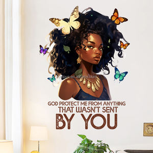 Eslogan dorado negro belleza mariposa pegatinas <span class=keywords><strong>de</strong></span> pared sala <span class=keywords><strong>de</strong></span> estar dormitorio estudio decoración PVC papel tapiz autoadhesivo pegatinas <span class=keywords><strong>de</strong></span> pared - Product Image 4