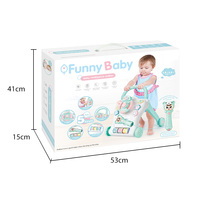 Poussette pliante portative multifonction pour bébé, trotteurs musicaux avec musique et lumière, vente en gros
