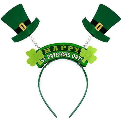 Liebesparty lustiges Kopfband Requisiten Fotodekorationen Versorgungsbedarf irisches Festival grünes Kopfband St. Patrick's Day Kleeblatt-Top