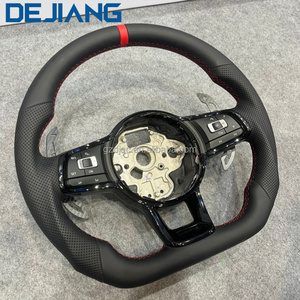 พวงมาลัยหนังมัลติฟังก์ชั่นสำหรับ VW Volkswagen MK5 MK6 MK7 MK7.5กอล์ฟ6 7 <span class=keywords><strong>R</strong></span> <span class=keywords><strong>GTI</strong></span> <span class=keywords><strong>POLO</strong></span> Passat B8อัพเกรดปลั๊กแอนด์เพลย์ - Product Image 3