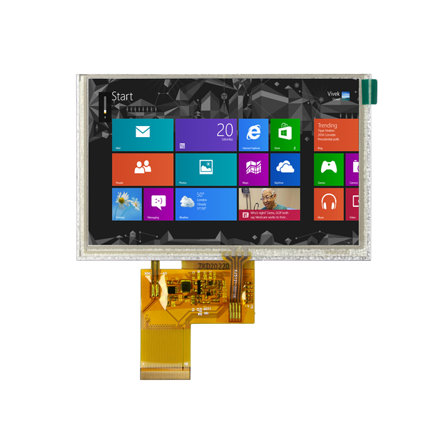 Industrial Grade 4.3-inch LCM IPS TFT LCD Display Module with 800x480 Resolution LED Backlight