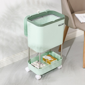 Organizzatore da Cucina Creativo a 3 Ripiani con Portaoggetti e Cestino per Rifiuti in Plastica - Product Image 4