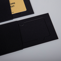 Boîte en papier pour cartes NFC avec logo personnalisé, cartes de crédit élégantes pour entreprises, pelliculage mat, vernis sélectif UV, gaufrage pour emballage cadeau d'entreprise