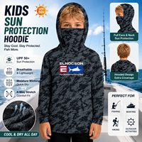 Haut de protection solaire UPF50+ pour enfants, motif camouflage personnalisé, idéal pour la pêche, les tenues de famille, les activités scolaires, les clubs de plein air et les vendeurs e-commerce