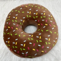 Coussin en forme d'anneau en peluche donut spongieux en peluche coussin impression numérique 3d coussins de canapé en forme de nourriture beignet jeter oreiller