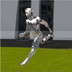 Escultura de Jardín de Gran Tamaño, Impermeable y Duradera, de Acero Inoxidable, Estatua Abstracta Humana - Product Image 4