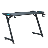 Wqantum Gaming Table Z-Shaped Gaming PC Desk with Carbon Fiber Desktop Computer Game Desk Table for Gamer